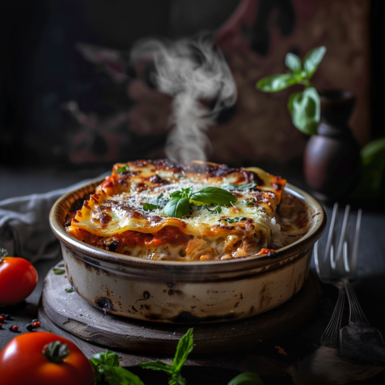 Лазанья с баклажанами и сыром