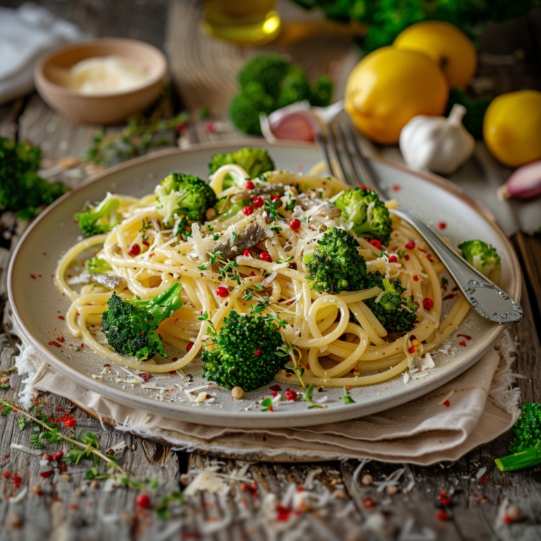 Паста с брокколи и анчоусами